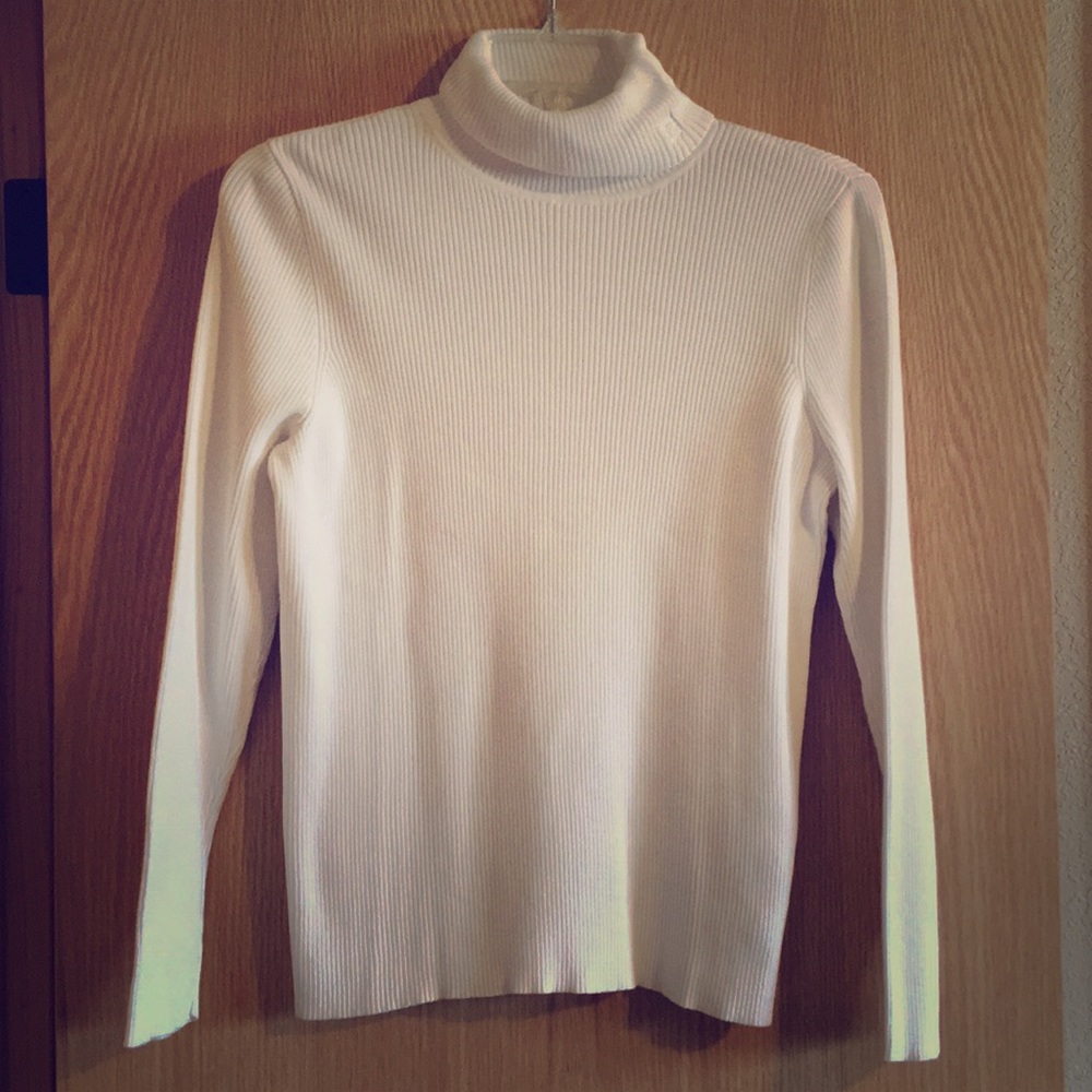 White Ralph Lauren Turtleneck Sweater